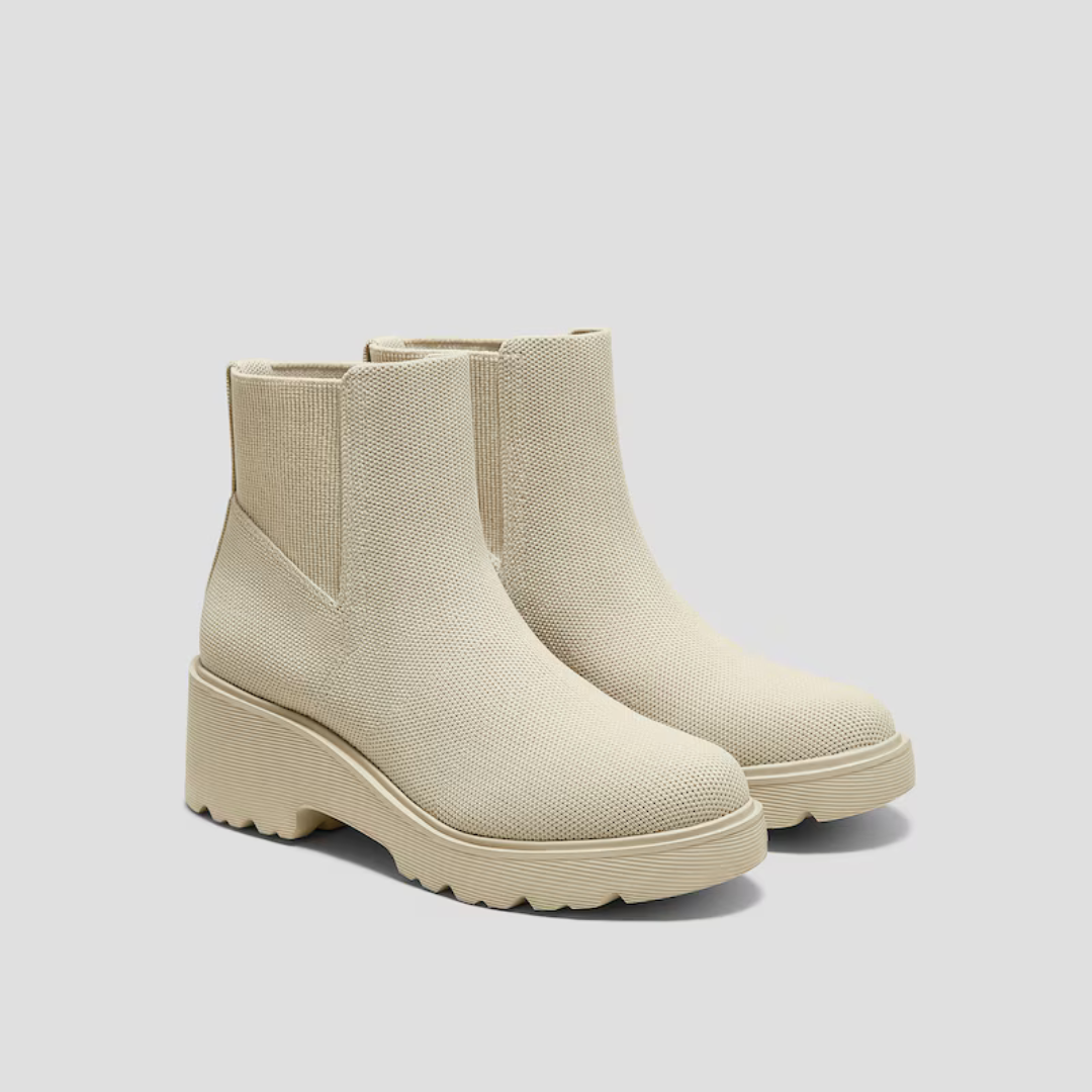 Botas slip-on impermeáveis com sola alta antiderrapante para mulher