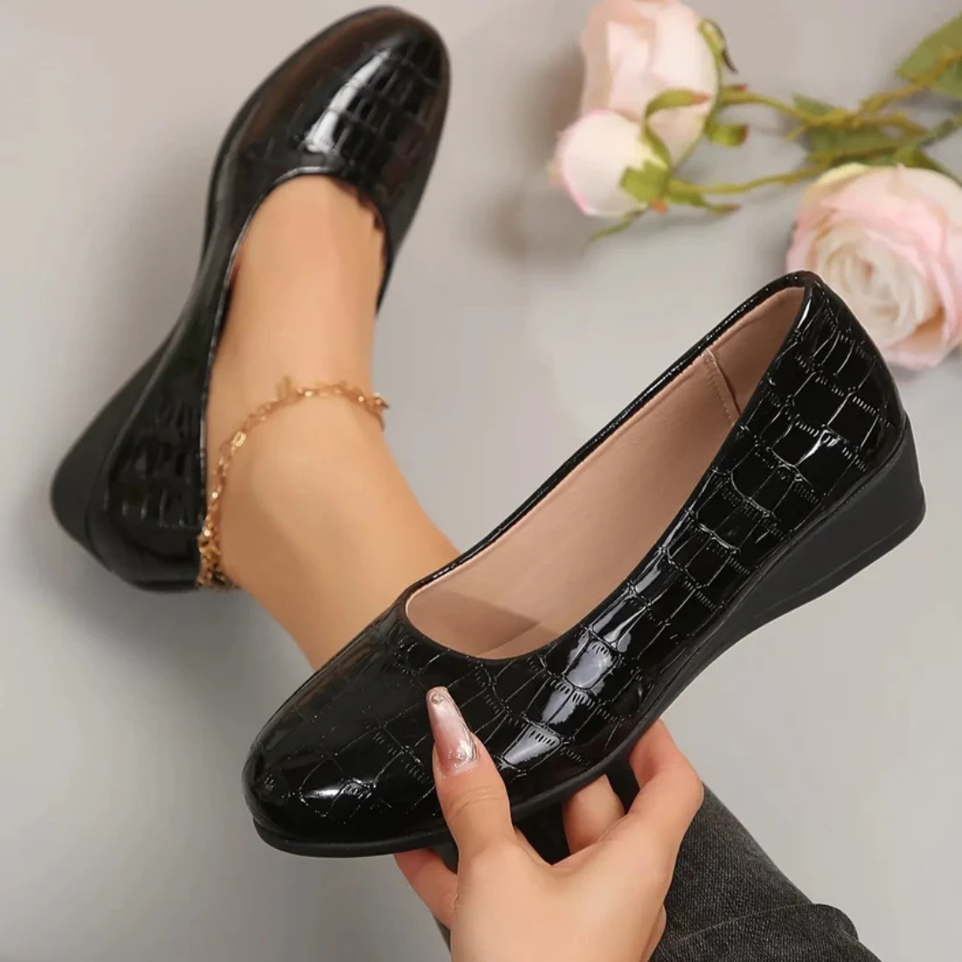 Sapatos Femininos de Couro Leve com Design Confortável para o Dia a Dia