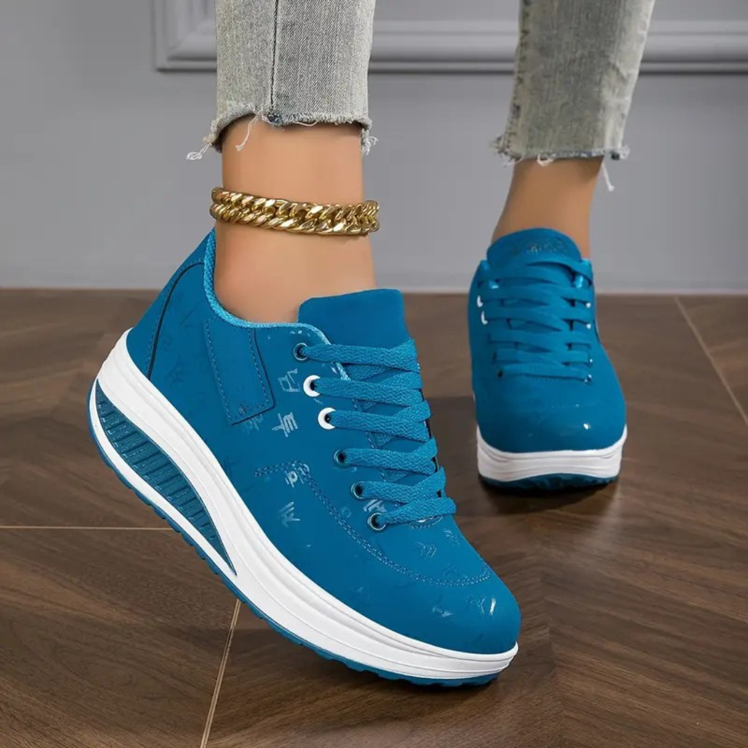 Sapatos desportivos de sola alta para mulher