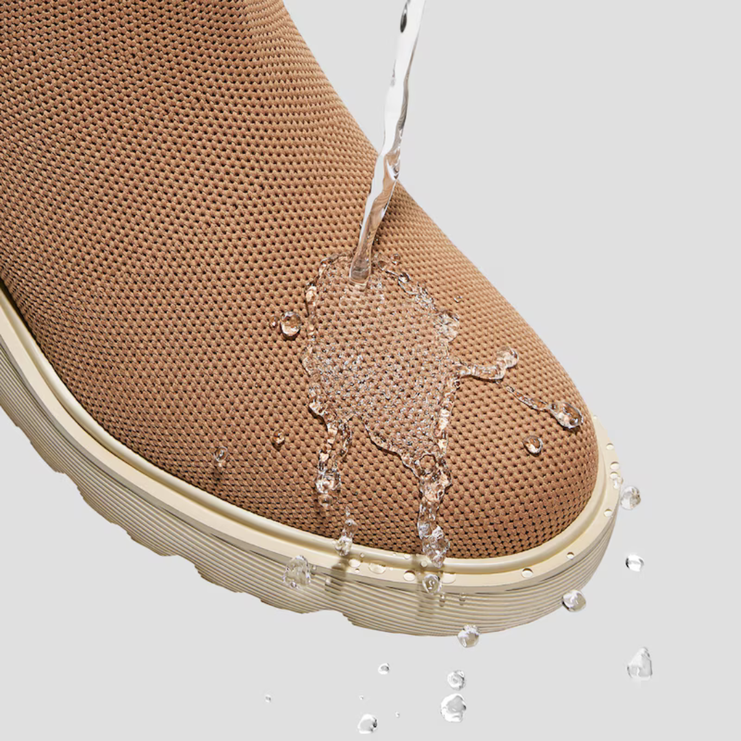 Botas slip-on impermeáveis com sola alta antiderrapante para mulher