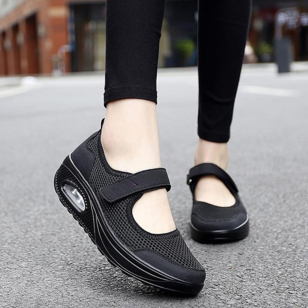 Sapatos de Senhora Confortáveis Antiderrapantes e com Fecho de Velcro