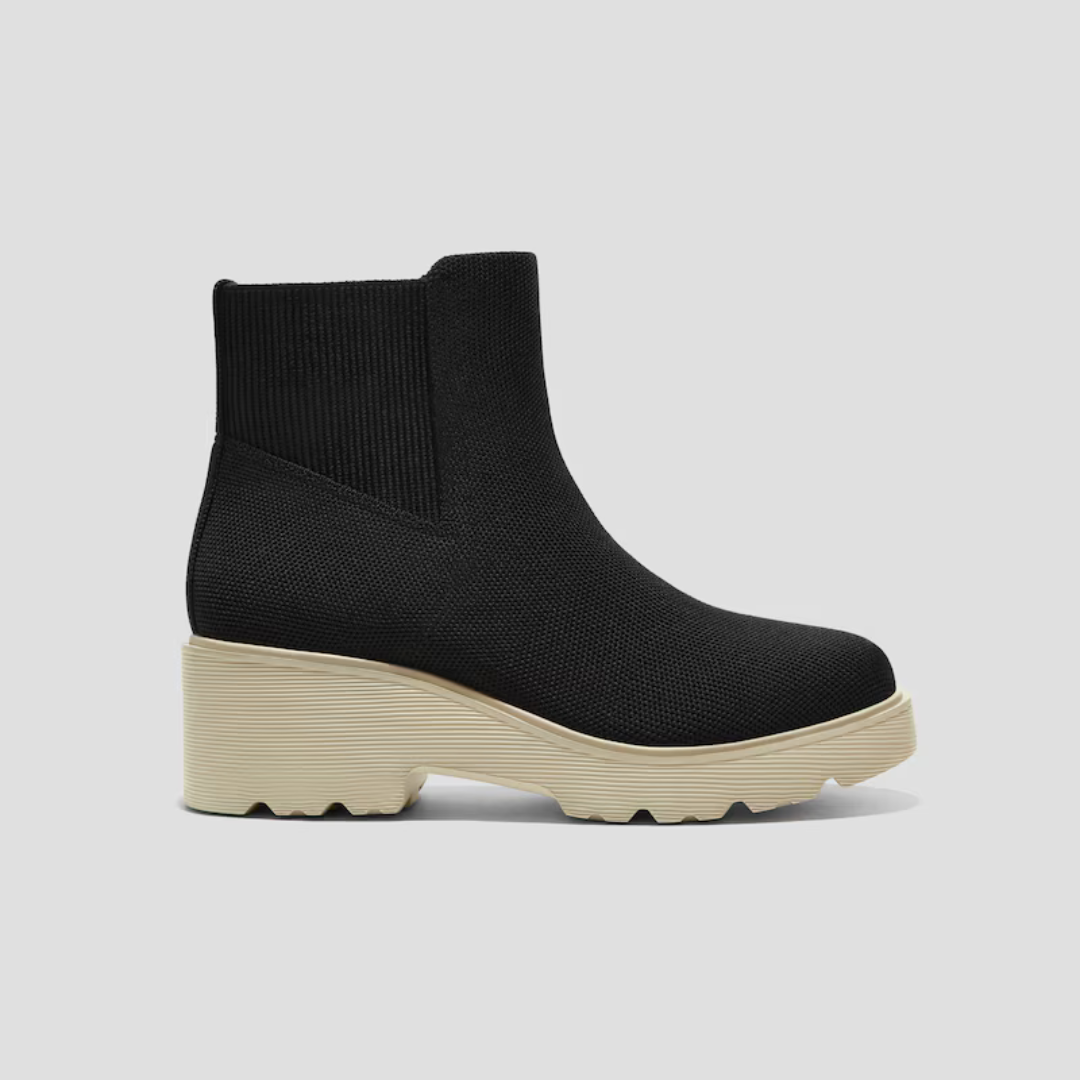 Botas slip-on impermeáveis com sola alta antiderrapante para mulher
