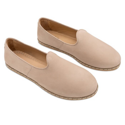 Mocassins em Pele com Sola Cosida e Design Minimalista Unisexo