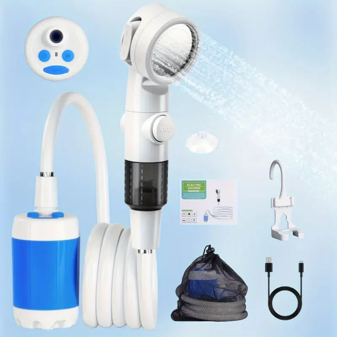 Chuveiro portátil para acampamento