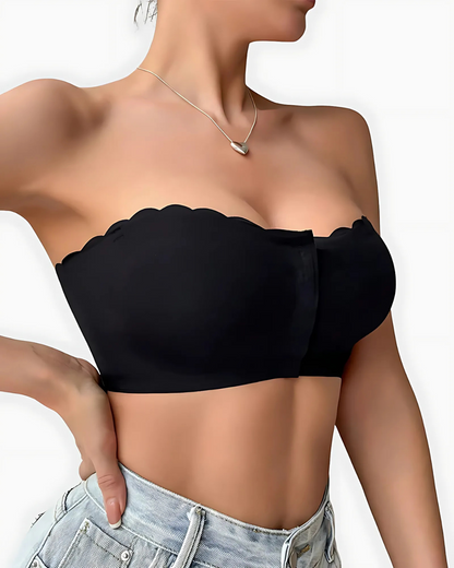 Soutien Confortável e Respirável com Fecho de Ilhós e Pormenor de Folhos (OFERTA 2X1)