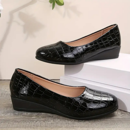 Sapatos Femininos de Couro Leve com Design Confortável para o Dia a Dia