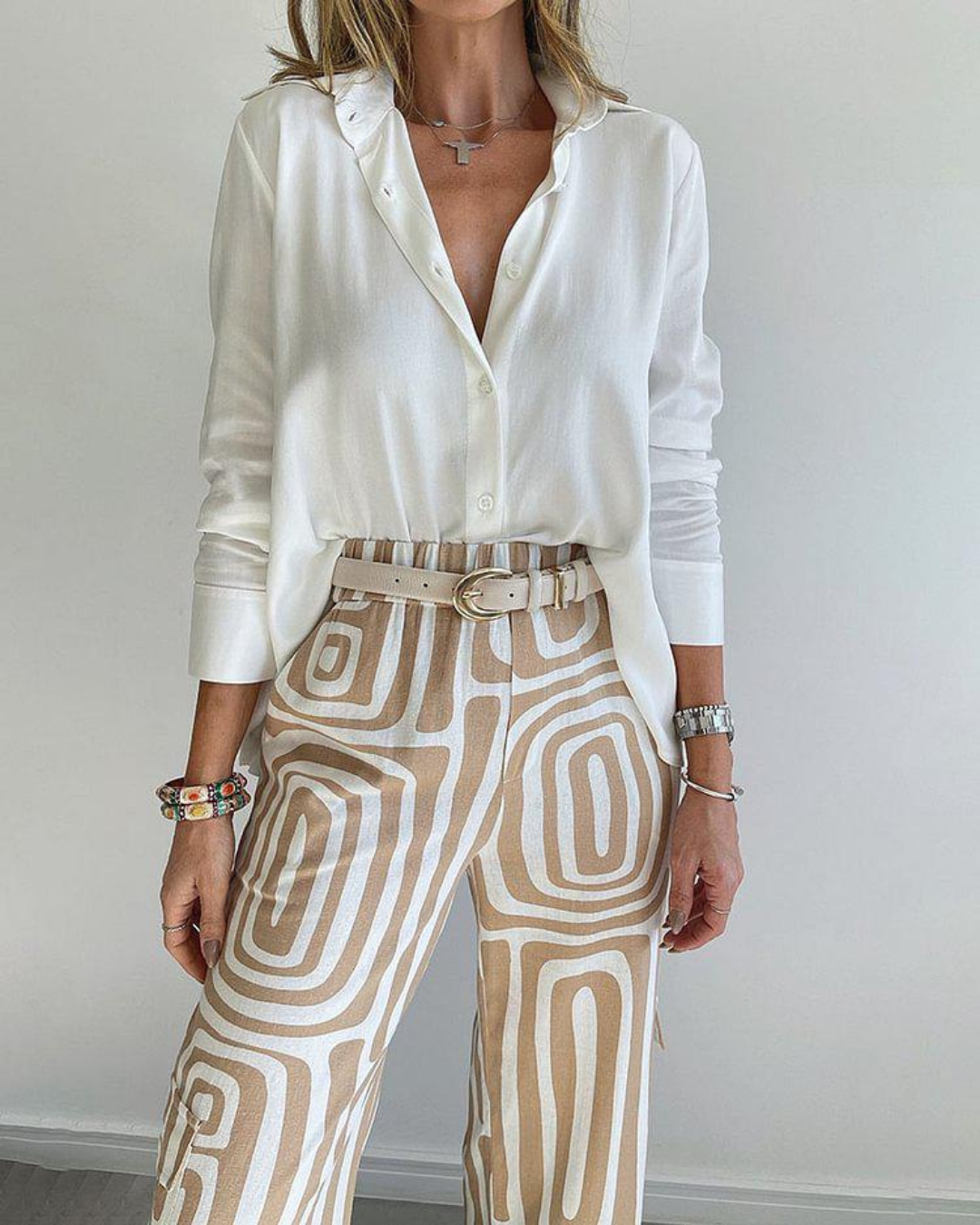 Conjunto Elegante de duas peças com Mangas Compridas para Ocasiões Especiais