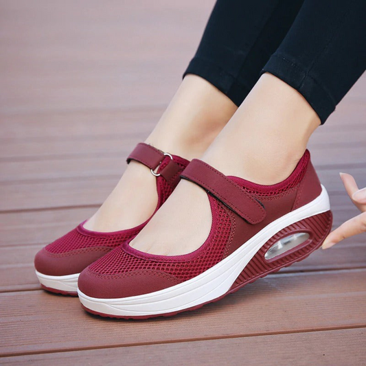 Sapatos de Senhora Confortáveis Antiderrapantes e com Fecho de Velcro