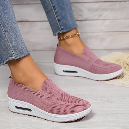 Sapatos ortopédicos para mulher sem atacadores com sola macia