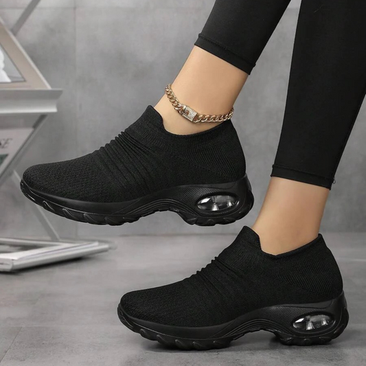 Sapatos Desportivos Almofadados com um Design Sem Atacadores
