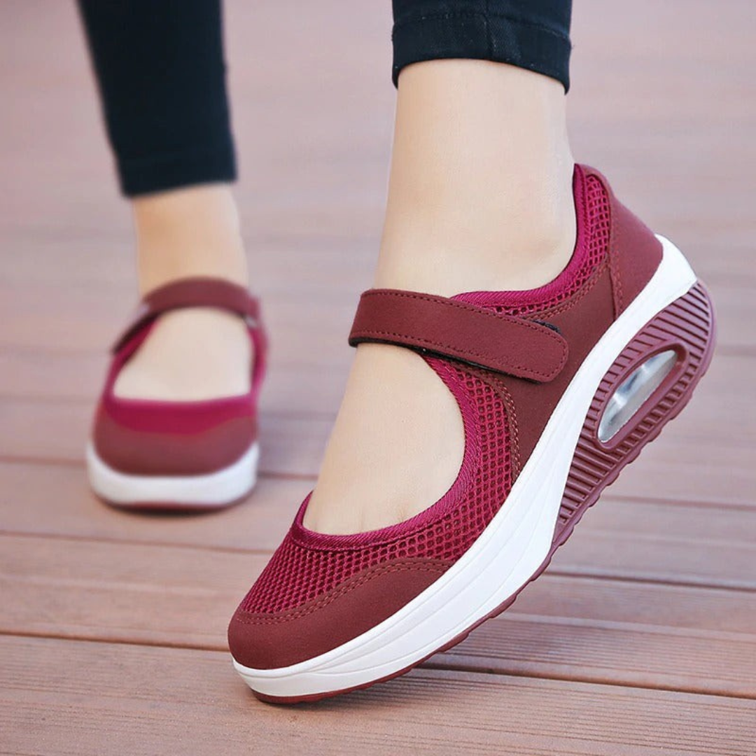 Sapatos de Senhora Confortáveis Antiderrapantes e com Fecho de Velcro