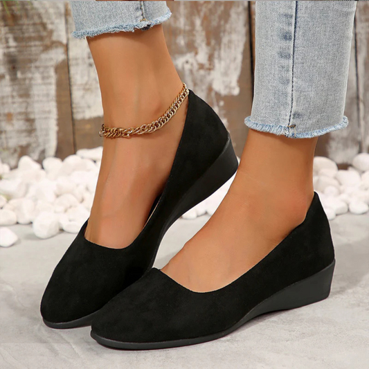 Sapatos Leves e Elegantes com Salto Baixo e Sola Antiderrapante