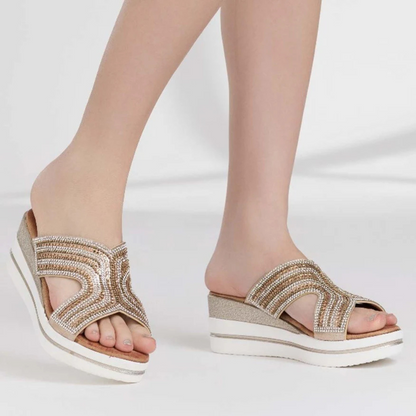 Sandália Casual para Mulher com Glitter