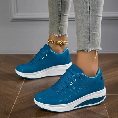 Sapatos desportivos de sola alta para mulher