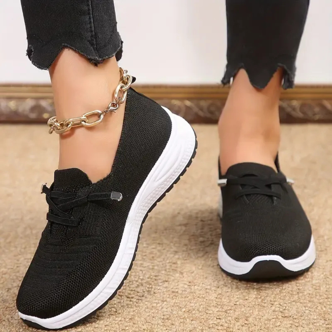Sapatos Ortopédicos de Conforto para Mulher com Malha e Sola Macia