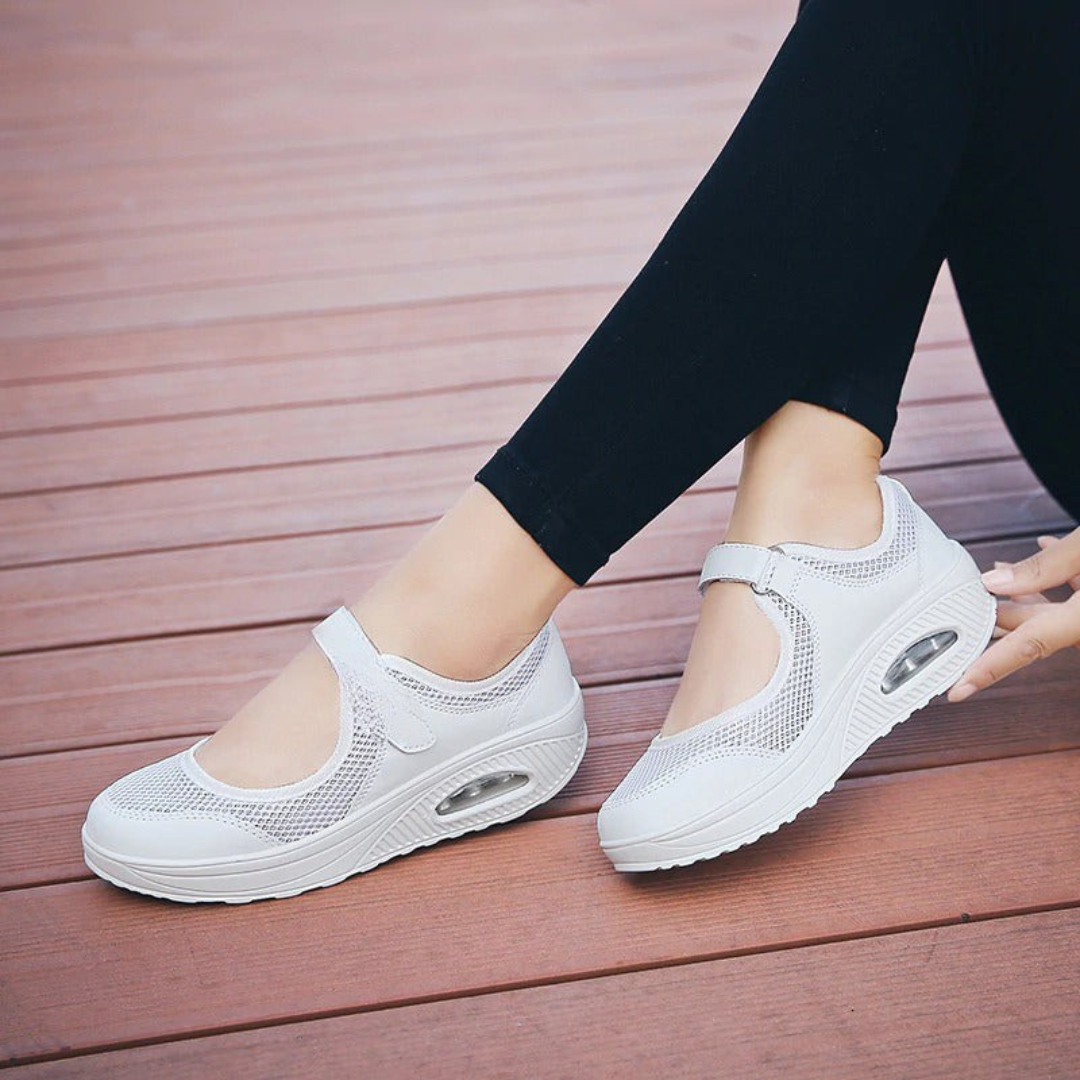 Sapatos de Senhora Confortáveis Antiderrapantes e com Fecho de Velcro