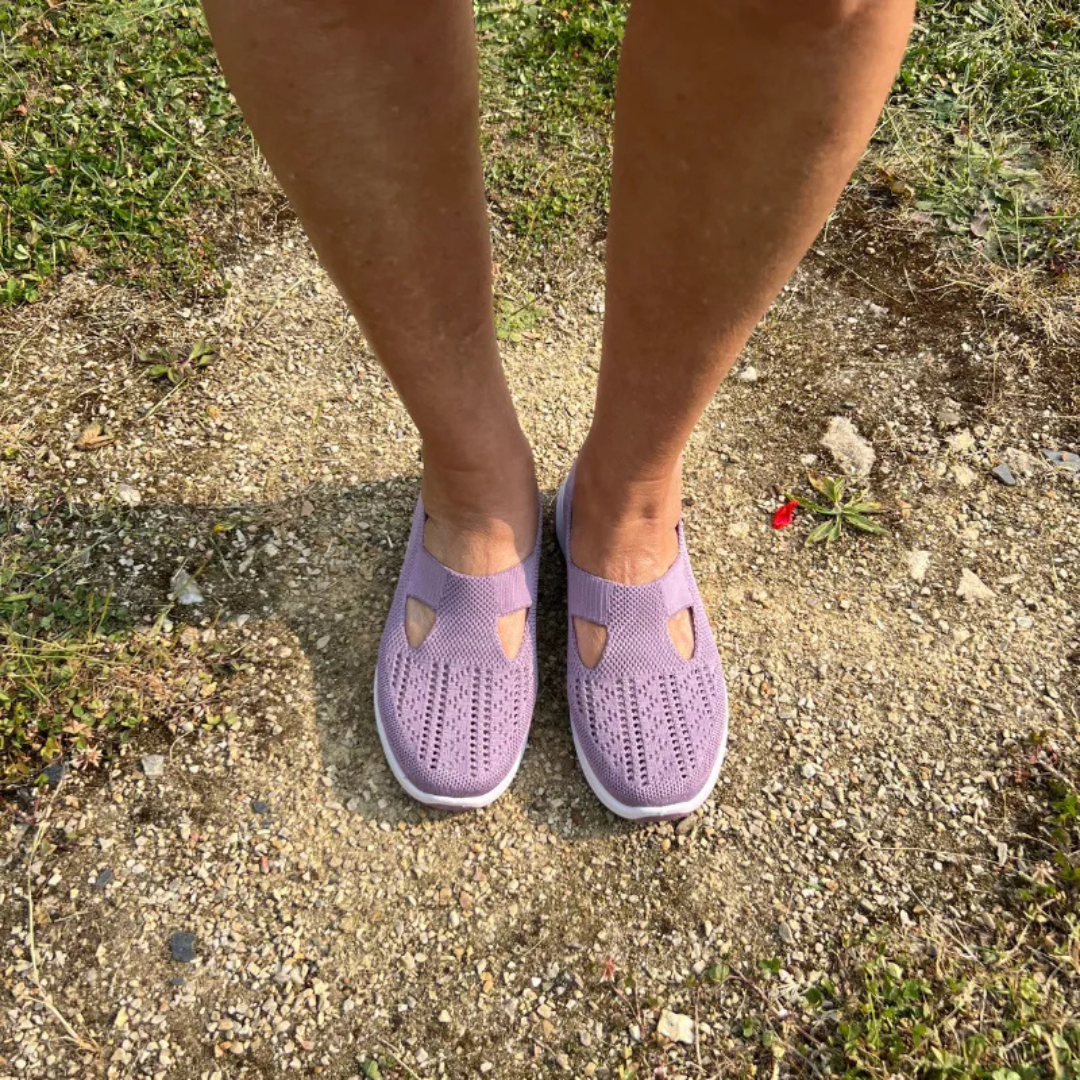 Sapatos ortopédicos confortáveis para mulher