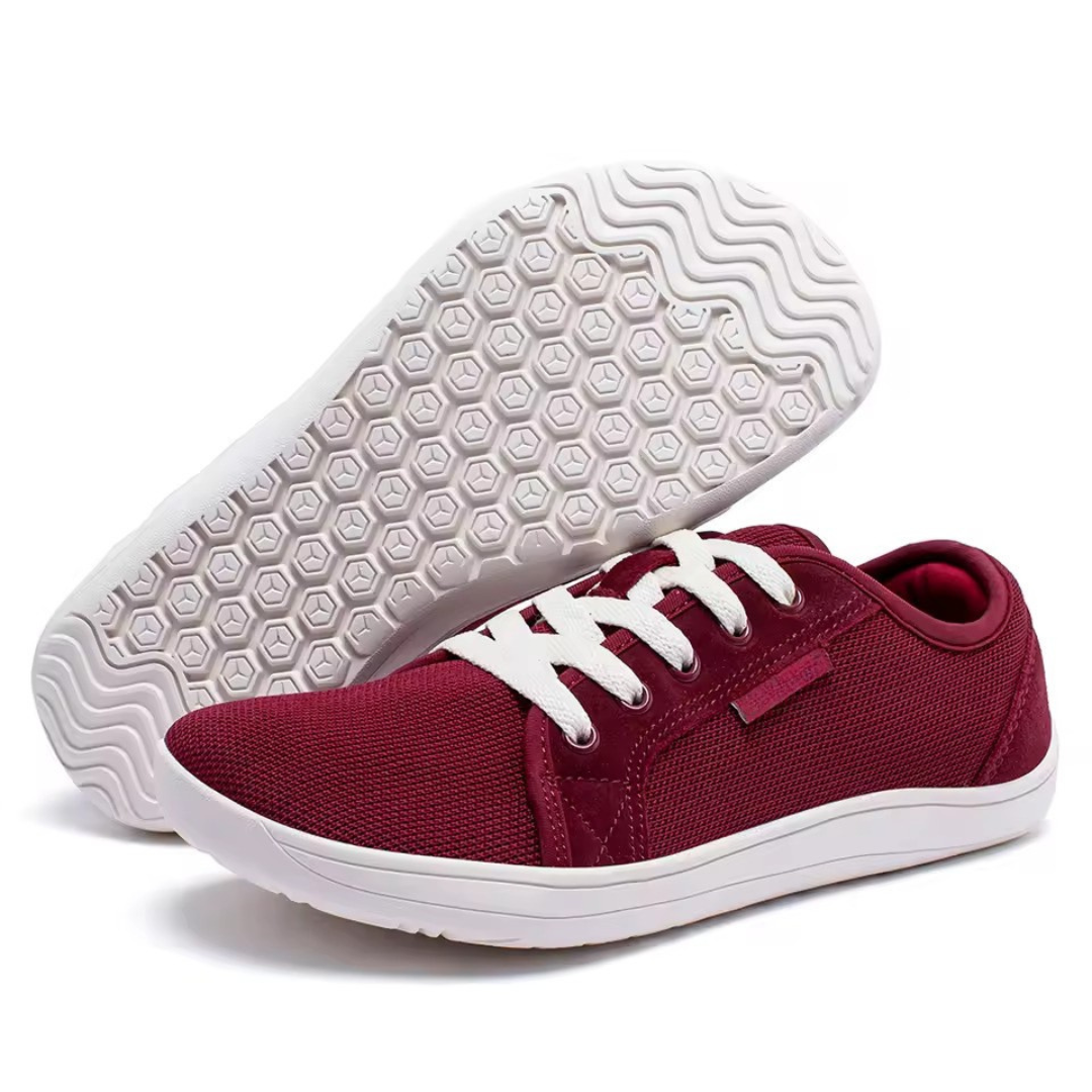 Sapatos casuais femininos fechados em tecido de uma só cor