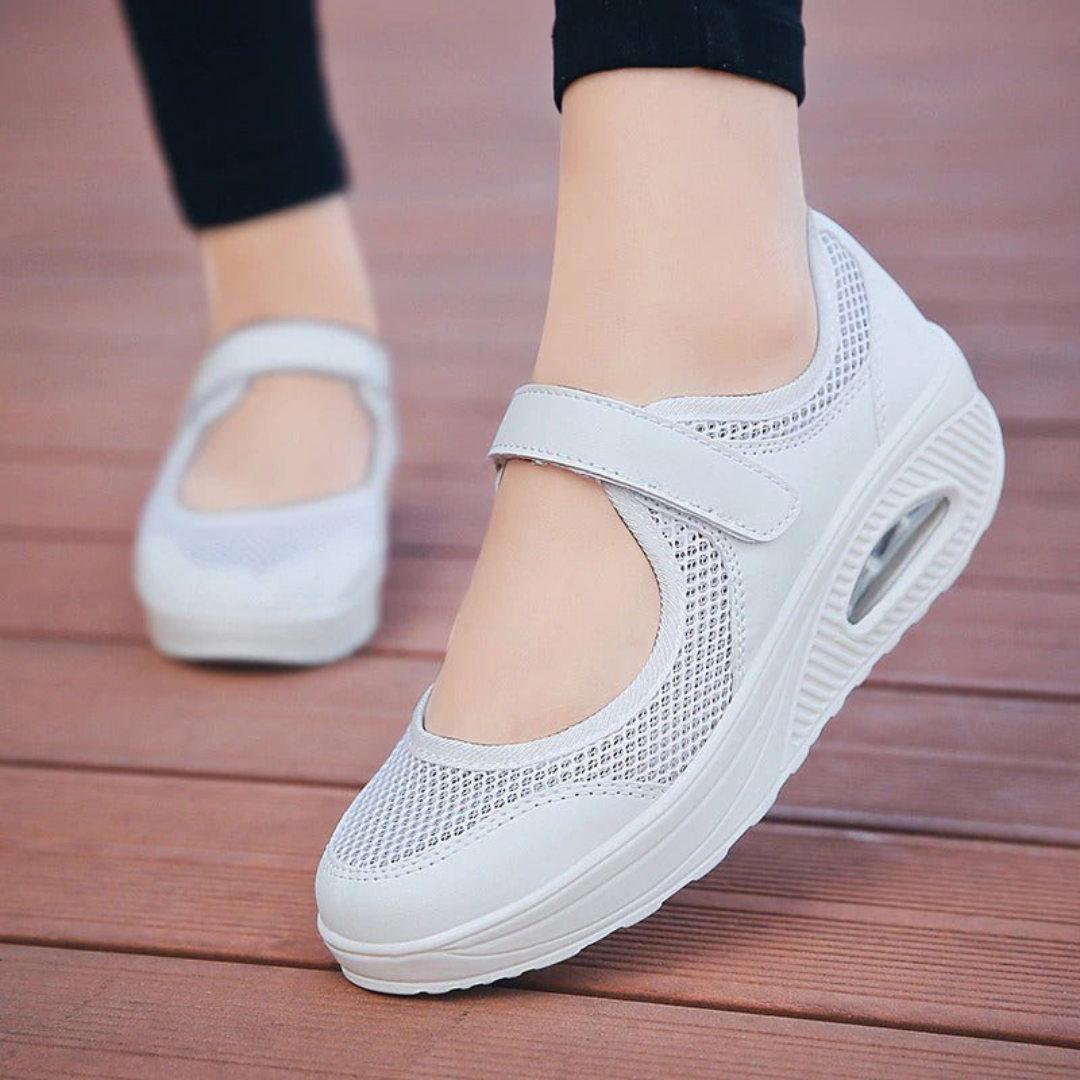 Sapatos de Senhora Confortáveis Antiderrapantes e com Fecho de Velcro
