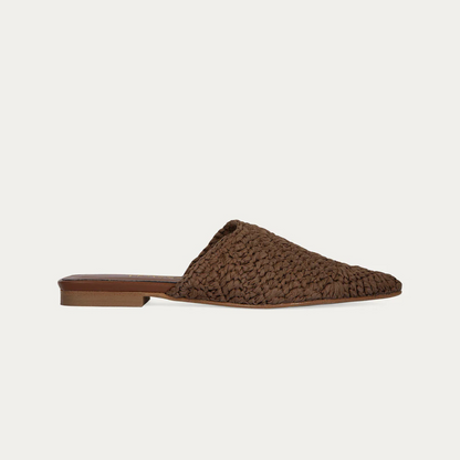 Sandálias rasas de croché com estilo Boho