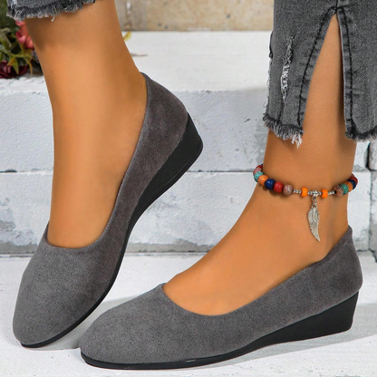 Sapatos Leves e Elegantes com Salto Baixo e Sola Antiderrapante